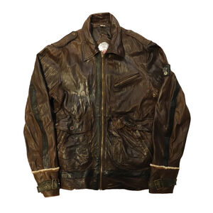 Vintage Diesel distressed leather jacket 90s designer rare